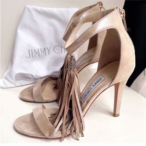 JIMMY CHOO Viola Tassel Nude.